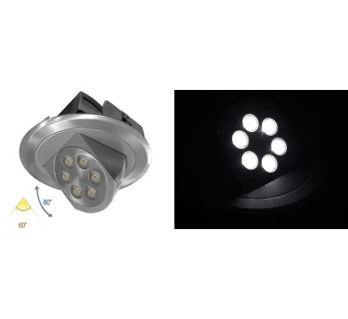 ΦΩΤΙΣΤΙΚΟ ΑΛΟΥΜ. ΧΩΝ ΚΙΝΗΤΟ ΜΕ LED ΙΣΧΥΟΣ 6x3W 60° ΧΩΡΙΣ ΤΡΟΦ ΨΥΧΡΟ
