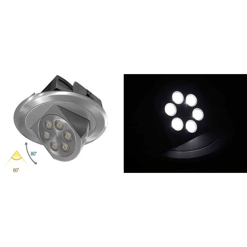 ΦΩΤΙΣΤΙΚΟ ΑΛΟΥΜ. ΧΩΝ ΚΙΝΗΤΟ ΜΕ LED ΙΣΧΥΟΣ 6x3W 60° ΧΩΡΙΣ ΤΡΟΦ ΨΥΧΡΟ