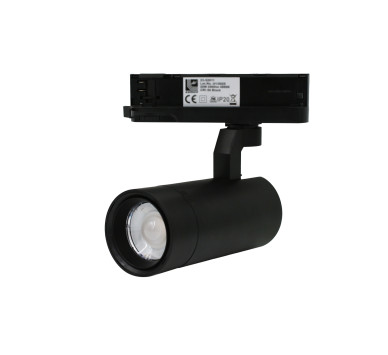 LED ΣΠΟΤ ΡΑΓΑΣ 3 ΦΑΣΕΙΣ ΡΥΘΜΙΖΟΜΕΝΟ 15°-60° 30W 230V 3000K ΜΑΥΡΟ