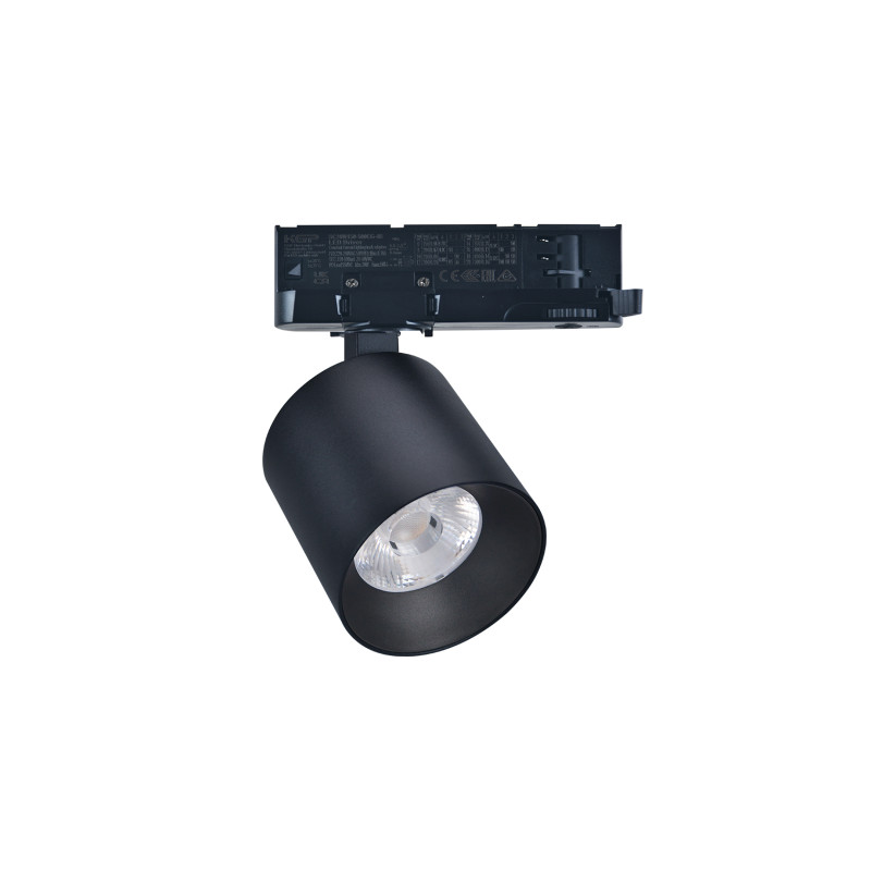 LED ΣΠΟΤ ΡΑΓΑΣ 4 ΓΡΑΜΜΩΝ 40W 230V 3000K 38° ΜΑΥΡΟ