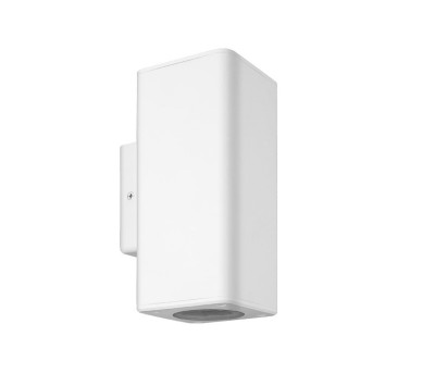 ΣΠΟΤ PC ΕΠΙΤΟΙΧΟ ΔΙΠΛΗΣ ΚΑΤΕΥΘ.ΤΕΤΡΑΓΩΝΟ D:76mm 2xGU10 IP54 ΛΕΥΚΟ