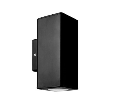 ΣΠΟΤ PC ΕΠΙΤΟΙΧΟ ΔΙΠΛΗΣ ΚΑΤΕΥΘ.ΤΕΤΡΑΓΩΝΟ D:76mm 2xGU10 IP54 ΜΑΥΡΟ