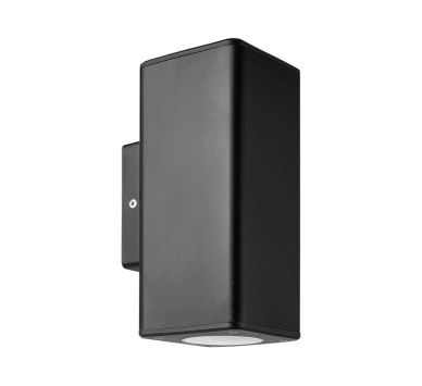 ΣΠΟΤ PC ΕΠΙΤΟΙΧΟ ΔΙΠΛΗΣ ΚΑΤΕΥΘΥΝΣ.ΤΕΤΡΑΓΩΝΟ D90mm GU10 IP54 ΜΑΥΡΟ
