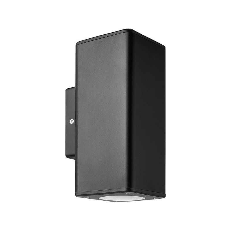 ΣΠΟΤ PC ΕΠΙΤΟΙΧΟ ΔΙΠΛΗΣ ΚΑΤΕΥΘΥΝΣ.ΤΕΤΡΑΓΩΝΟ D90mm GU10 IP54 ΜΑΥΡΟ
