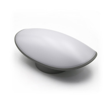 LED ΑΠΛΙΚΑ ΑΛΟΥΜΙΝΙΟΥ ΟΒΑΛ 8W 3000K ΙΡ54 ΓΚΡΙ