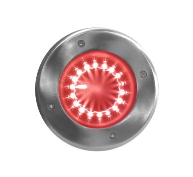 ΦΩΤΙΣΤΙΚΟ ΙΝΟΧ316 ΔΑΠΕΔΟΥ ΣΤΡΟΓΓΥΛΟ 18LED 4W OΡΙΖΟΝΤΙΑ KOKKINO