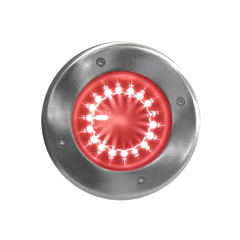 ΦΩΤΙΣΤΙΚΟ ΙΝΟΧ316 ΔΑΠΕΔΟΥ ΣΤΡΟΓΓΥΛΟ 18LED 4W OΡΙΖΟΝΤΙΑ KOKKINO