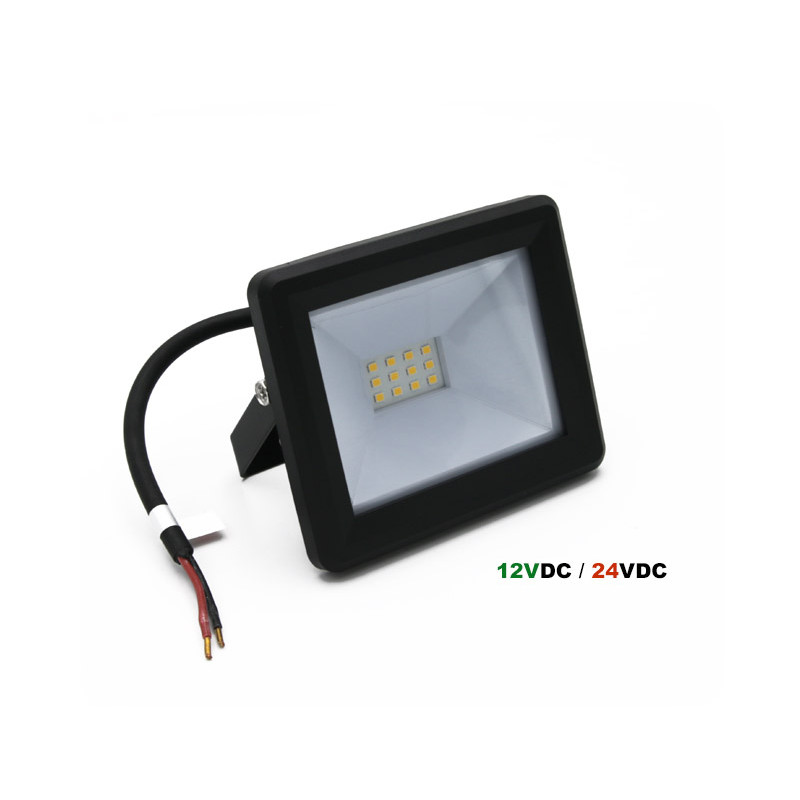 ΠΡΟΒΟΛEAΣ LED-SMD 10W 12/24VDC 4000K IP65 ΜΑΥΡΟ