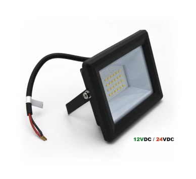 ΠΡΟΒΟΛΕΑΣ LED-SMD 20W 12/24VDC 4000K IP65 ΜΑΥΡΟ