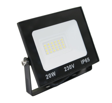 ΠΡΟΒΟΛΕΑΣ LED-SMD 20W 230V 4000K IP65 ΜΑΥΡΟΣ