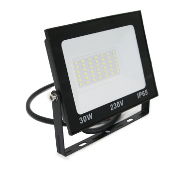 ΠΡΟΒΟΛΕΑΣ LED-SMD 30W 230V 4000K IP65 ΜΑΥΡΟΣ