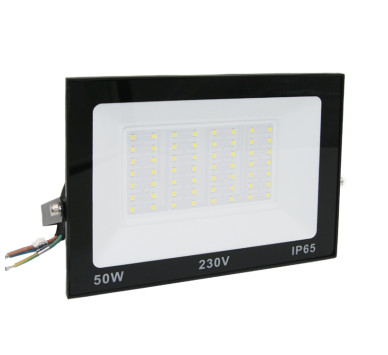 ΠΡΟΒΟΛΕΑΣ LED-SMD 50W 230V 6200K IP65 ΜΑΥΡΟΣ