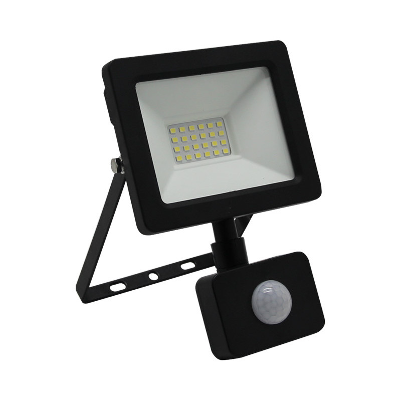 ΠΡΟΒΟΛΕΑΣ LED SMD 20W ΜΕ ΑΝΙΧΝΕΥΤΗ ΚΙΝΗΣΗΣ 4100K IP65 ΜΑΥΡΟΣ