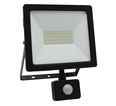 ΠΡΟΒΟΛΕΑΣ LED SMD 50W ΜΕ ΑΝΙΧΝΕΥΤΗ ΚΙΝΗΣΗΣ 4100K IP65 ΜΑΥΡΟΣ