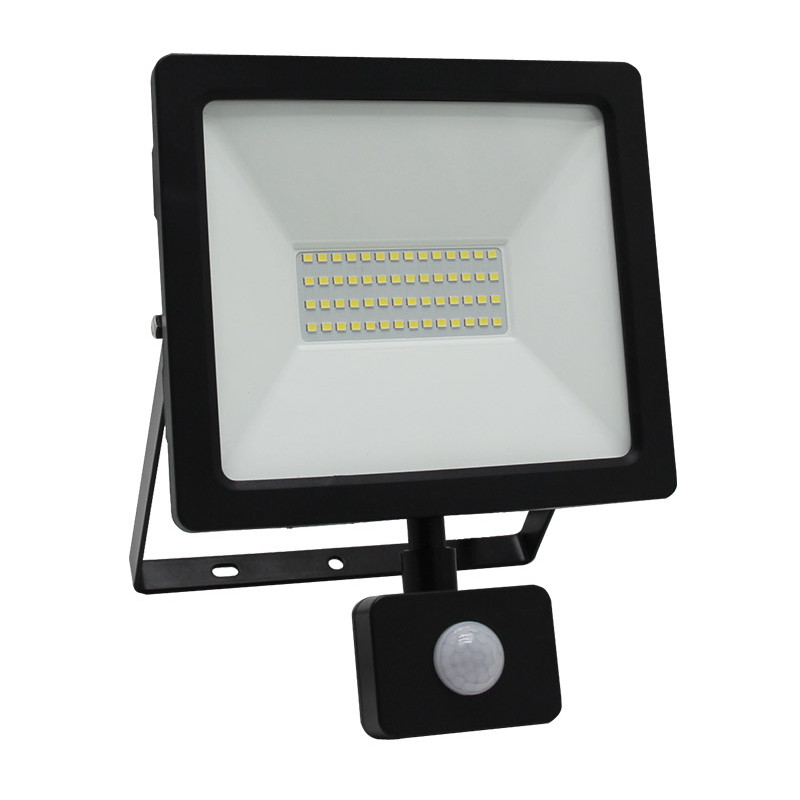 ΠΡΟΒΟΛΕΑΣ LED SMD 50W ΜΕ ΑΝΙΧΝΕΥΤΗ ΚΙΝΗΣΗΣ 4100K IP65 ΜΑΥΡΟΣ