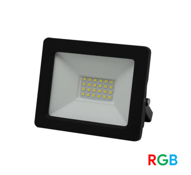 ΠΡΟΒΟΛΕΑΣ LED-SMD RGB 24VDC 10W 4 ΚΑΛΩΔΙΑ ΧΡΕΙΑΖΟΝ.CONTROL ΜΑΥΡΟΣ