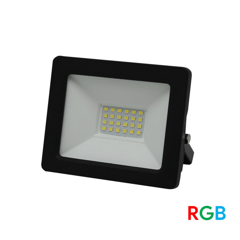 ΠΡΟΒΟΛΕΑΣ LED-SMD RGB 24VDC 10W 4 ΚΑΛΩΔΙΑ ΧΡΕΙΑΖΟΝ.CONTROL ΜΑΥΡΟΣ