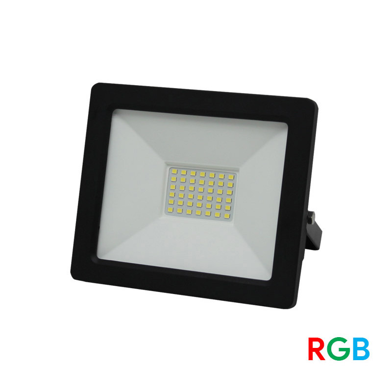 ΠΡΟΒΟΛΕΑΣ LED-SMD RGB 24VDC 30W 4ΚΑΛΩΔΙΑ ΧΡΕΙΑΖΟΝΤ.CONTROL ΜΑΥΡΟΣ