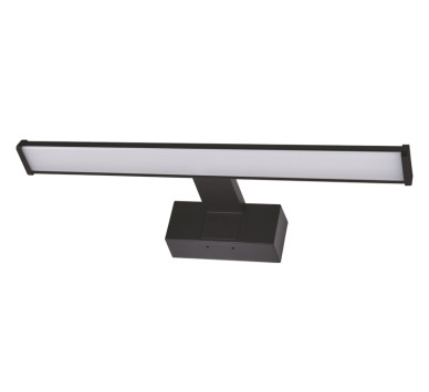 ΦΩΤΙΣΤΙΚΟ LED ΛΟΥΤΡΟΥ ΑΛΟΥΜ.&PC 40cm 8W IP44 4000K ΜΑΥΡΟ ΜΕ ΒΑΣΗ