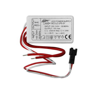 ΤΡΟΦΟΔΟΤΙΚΟ 230V/3.6V 350mA ΓΙΑ LED ΙΣΧΥΟΣ 1W