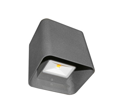 LED ΦΩΤΙΣ.ΕΠΙΤΟΙΧΟ ΑΛΟΥΜ.ΚΥΒΟΣ ΔΙΠΛΗΣ ΚΑΤΕΥΘΥΝΣΗΣ 2x3W 3000Κ ΓΚΡΙ