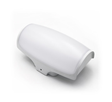 LED ΑΠΛΙΚΑ ΑΛΟΥΜΙΝΙΟΥ ΟΡΘΟΓΩΝΙΑ ΟΒΑΛ 12W 3000K ΙΡ54 ΛΕΥΚΗ