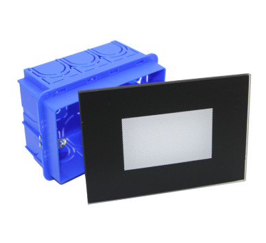 LED ΦΩΤΙΣΤΙΚΟ ΑΛΟΥΜΙΝΙΟΥ ΧΩΝΕΥΤΟ 4W 230V CCT ΓΥΑΛΙ ΜΑΥΡΟ