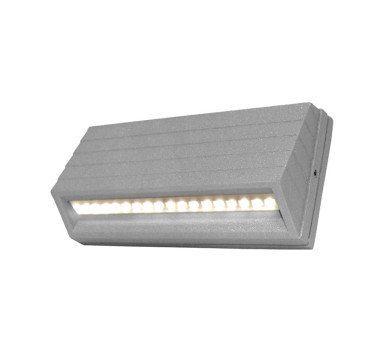 LED ΦΩΤΙΣΤΙΚΟ ΑΛΟΥΜΙΝΙΟΥ ΕΞΩΤΕΡΙΚΟ ΚΥΡΤΟ 3.2W ΘΕΡΜΟ ΓΚΡΙ