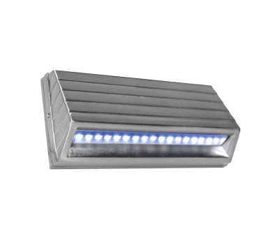 LED ΦΩΤΙΣΤΙΚΟ ΑΛΟΥΜΙΝΙΟΥ ΕΞΩΤΕΡΙΚΟ ΚΥΡΤΟ 3.2W ΜΠΛΕ ΣΑΤΙΝΕ