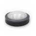 LED ΠΛΑΦΟΝΙΕΡΑ PC ΣΤΡΟΓΓΥΛΗ Φ170mm 12W 3000Κ IP65 ΓΚΡΙ