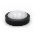 LED ΠΛΑΦΟΝΙΕΡΑ PC ΣΤΡΟΓΓΥΛΗ Φ170mm 8W 3000Κ IP65 ΜΑΥΡΗ