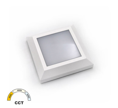 LED ΦΩΤΙΣΤΙΚΟ PC ΕΠΙΤΟIXO ΤΕΤΡΑΓΩΝ0 D125mm 4W CCT IP65 ΛΕΥΚΟ