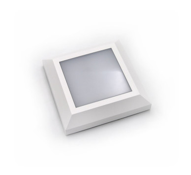 LED ΦΩΤΙΣΤΙΚΟ PC ΕΠΙΤΟIXO ΤΕΤΡΑΓΩΝΟ D125mm 4W 3000K IP65 ΛΕΥΚΟ