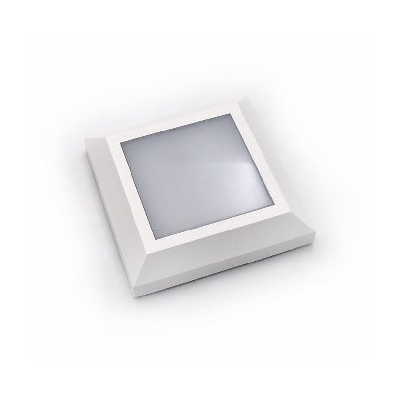 LED ΦΩΤΙΣΤΙΚΟ PC ΕΠΙΤΟIXO ΤΕΤΡΑΓΩΝΟ D125mm 4W 3000K IP65 ΛΕΥΚΟ