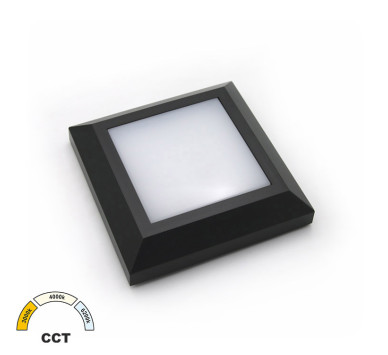 LED ΦΩΤΙΣΤΙΚΟ PC ΕΠΙΤΟIXO ΤΕΤΡΑΓΩΝ0 D125mm 4W CCT IP65 ΓΡΑΦΙΤΗΣ