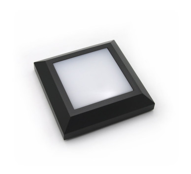 LED ΦΩΤΙΣΤΙΚΟ PC ΕΠΙΤΟIXO ΤΕΤΡΑΓΩΝ0 D125mm 4W 3000K IP65 ΓΡΑΦΙΤΗΣ
