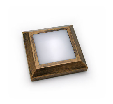 LED ΦΩΤΙΣΤΙΚΟ PC ΕΠΙΤΟIXO ΤΕΤΡΑΓΩΝ0 D125mm 4W 3000K IP65 ΡΟΥΣΤΙΚ
