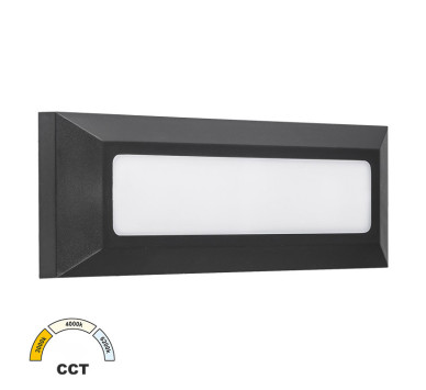 LED ΦΩΤΙΣΤΙΚΟ PC ΕΠΙΤΟΙΧΟ ΟΡΘΟΓΩΝΙΟ 4W CCT IP65 ΓΡΑΦΙΤΗΣ