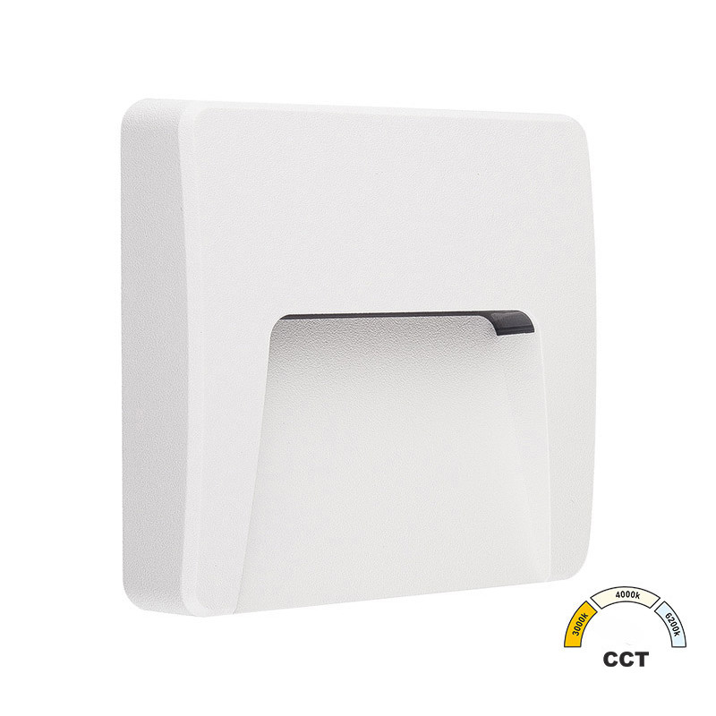 LED ΦΩΤΙΣΤΙΚΟ PC ΕΠΙΤΟΙΧΟ ΕΜΜΕΣOY ΤΕΤΡΑΓΩΝΟ 3W CCT IP65 ΛΕΥΚΟ