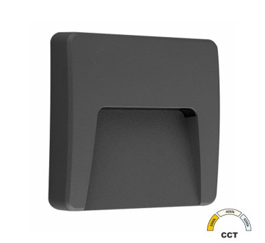 LED ΦΩΤΙΣΤΙΚΟ PC ΕΠΙΤΟΙΧΟ ΕΜΜΕΣOY ΤΕΤΡΑΓΩΝΟ 3W CCT IP65 ΓΡΑΦΙΤΗΣ