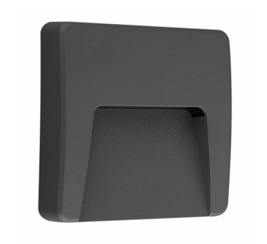 LED ΦΩΤΙΣΤΙΚΟ PC ΕΠΙΤΟΙΧ.ΕΜΜΕΣOY ΤΕΤΡΑΓΩΝΟ 3W 3000Κ IP65 ΓΡΑΦΙΤΗΣ