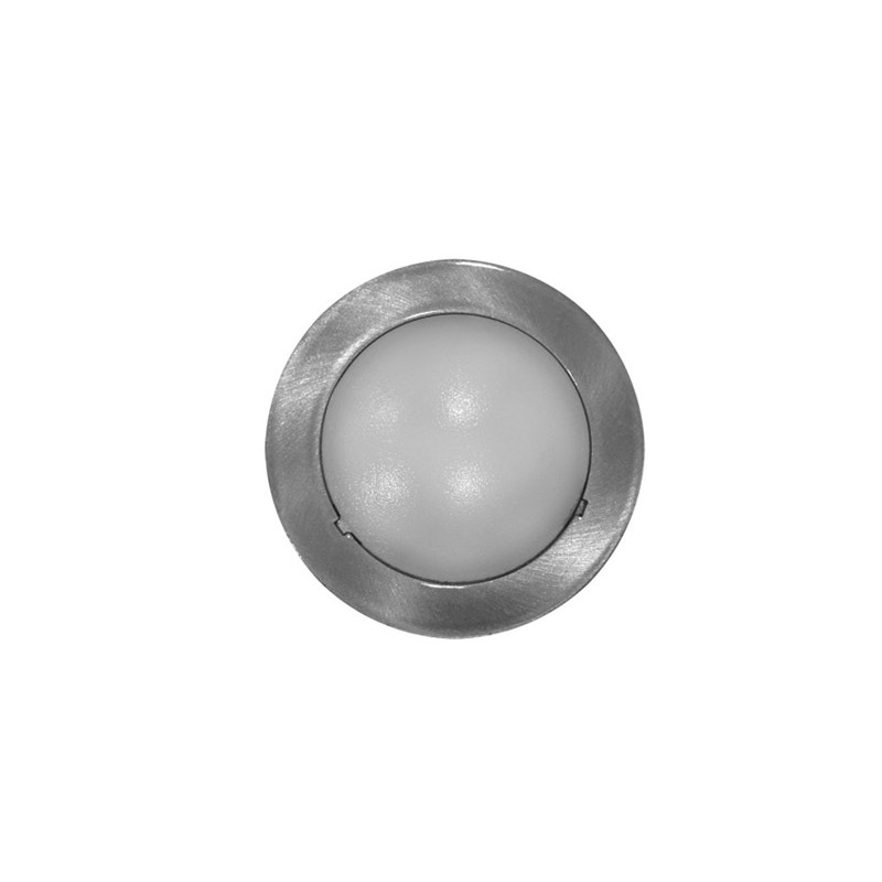 LED ΦΩΤΙΣΤIKO ΑΛΟΥΜΙΝΙΟΥ ΕΠΙΤΟΙΧΟ ΣΤΡΟΓΓΥΛΟ 0.3W ΨΥΧΡΟ ΣΑΤΙΝΕ