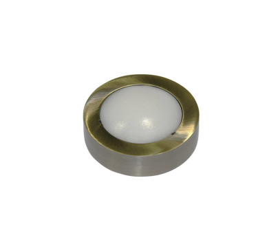 LED ΦΩΤΙΣΤIKO ΑΛΟΥΜΙΝΙΟΥ ΕΠΙΤΟΙΧΟ ΣΤΡΟΓΓΥΛΟ 0.3W ΨΥΧΡΟ ΑΝΤΙΚΕ