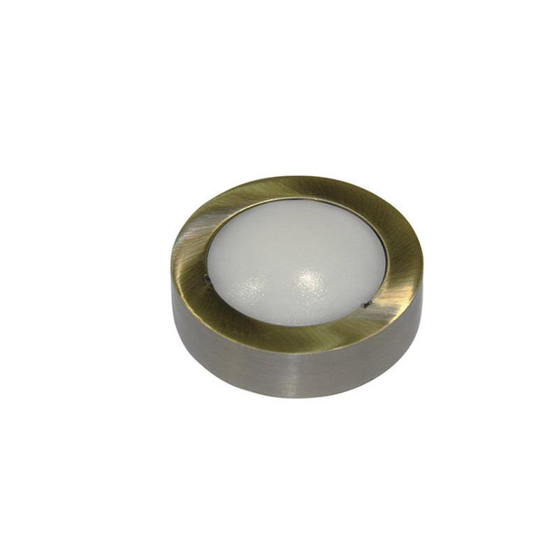 LED ΦΩΤΙΣΤIKO ΑΛΟΥΜΙΝΙΟΥ ΕΠΙΤΟΙΧΟ ΣΤΡΟΓΓΥΛΟ 0.3W ΨΥΧΡΟ ΑΝΤΙΚΕ