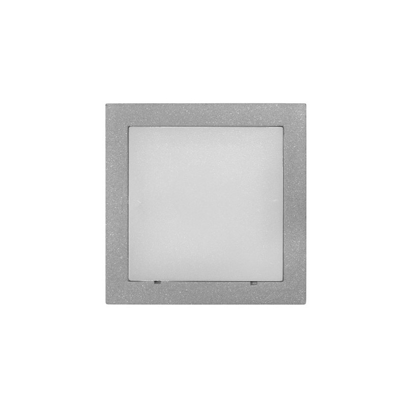 LED ΦΩΤΙΣΤΙΚΟ ΑΛΟΥΜΙΝΙΟΥ ΕΠΙΤΟΙΧΟ TETΡΑΓΩΝΟ 1W ΨΥΧΡΟ ΓΚΡΙ