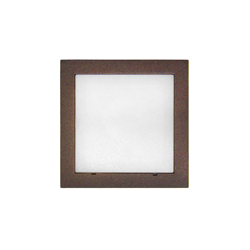 LED ΦΩΤΙΣΤΙΚΟ ΑΛΟΥΜΙΝΙΟΥ ΕΠΙΤΟΙΧΟ TETΡΑΓΩΝΟ 1W ΘΕΡΜΟ ΣΚΟΥΡΙΑ