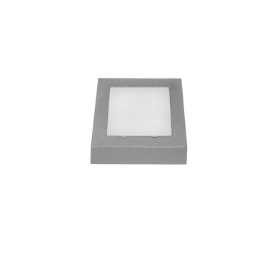 LED ΦΩΤΙΣΤΙΚΟ ΑΛΟΥΜΙΝΙΟΥ ΕΠΙΤΟΙΧΟ TETΡΑΓΩΝΟ 0.6W ΜΠΛΕ ΓΚΡΙ