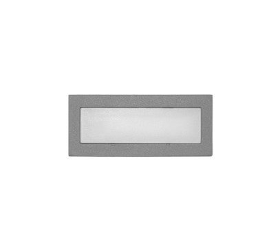 LED ΦΩΤΙΣΤΙΚΟ ΑΛΟΥΜΙΝΙΟΥ ΕΠΙΤΟΙΧΟ ΟΡΘΟΓΩΝΙΟ 1W ΨΥΧΡΟ ΓΚΡΙ