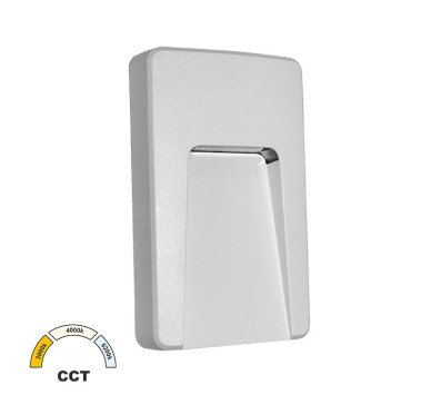 LED ΦΩΤΙΣΤΙΚΟ PC ΕΠΙΤΟΙΧΟ ΕΜΜΕΣΟΥ ΟΡΘΟΓΩΝΙΟ 3W CCT IP65 ΛΕΥΚΟ