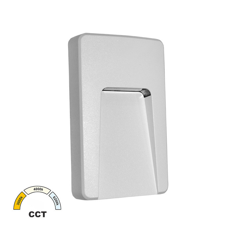 LED ΦΩΤΙΣΤΙΚΟ PC ΕΠΙΤΟΙΧΟ ΕΜΜΕΣΟΥ ΟΡΘΟΓΩΝΙΟ 3W CCT IP65 ΛΕΥΚΟ